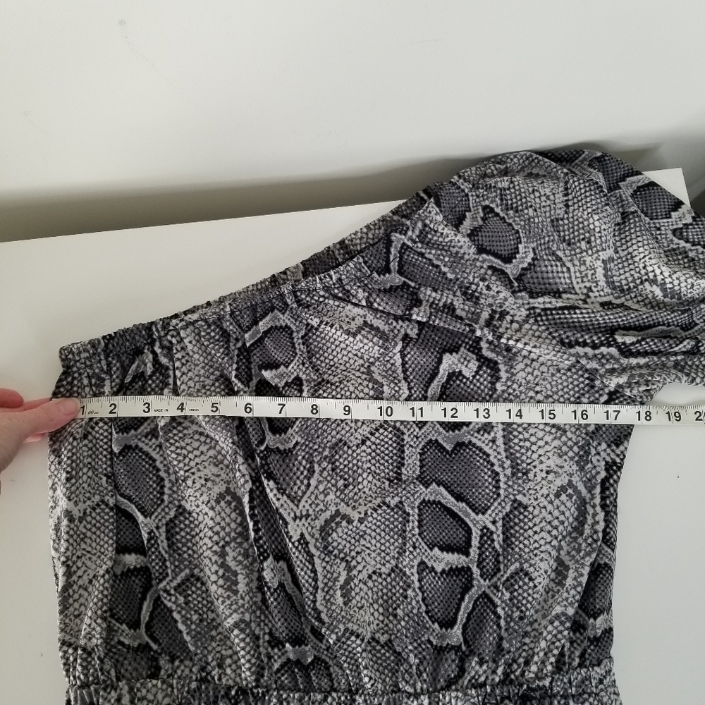 NWT Michael Kors Snake Python Print One Shoulder … - image 5